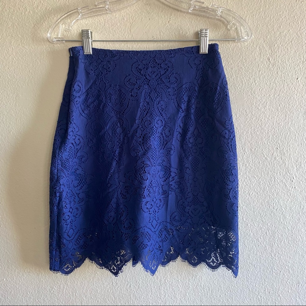For Love & Lemons mini dark blue skirt